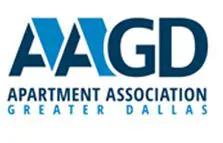 A logo of the apartment association of greater dallas.